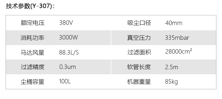 御衛仕380v工業吸塵器Y-307